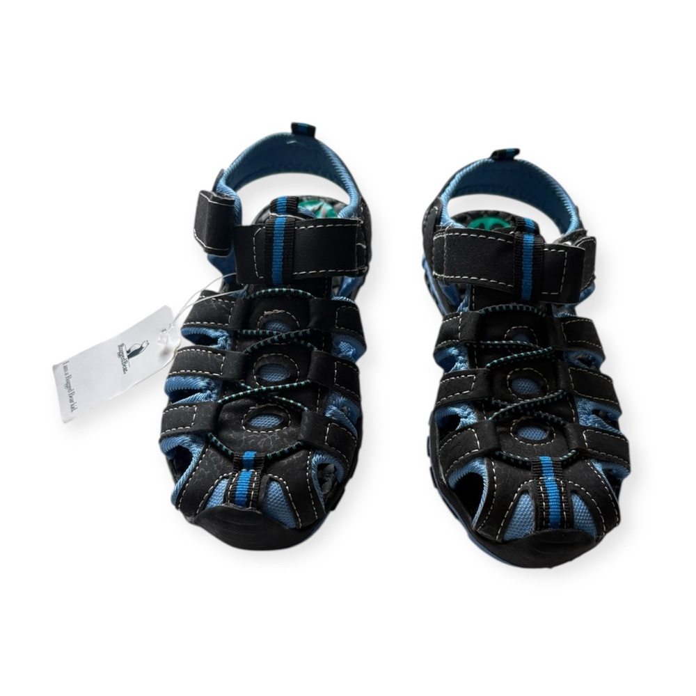 Rugged Bear Kids Black and Blue Sandals